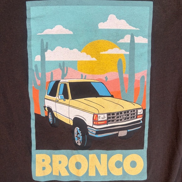 Ford Bronco T-Shirt Women's M Black Graphic Cotton Short Sleeve Crew Neck - Picture 2 of 7